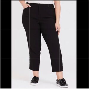 Torrid Sz 26 Black Tuxedo Crop Pants